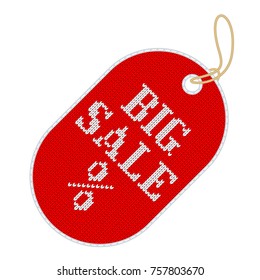 Tag for a full sale, seasonal discounts, black Friday. Promotion of goods, marketing and advertising, merchandising. Flat vector cartoon illustration. Objects isolated on white background.