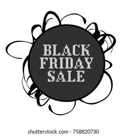 Tag for a full sale, seasonal discounts, black Friday. Promotion of goods, marketing and advertising, merchandising. Flat vector cartoon illustration. Objects isolated on white background.