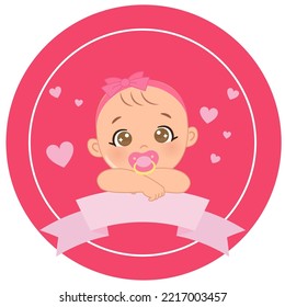 Tag for girl baby shower, ideal for muffins, souvenirs, and other decorations