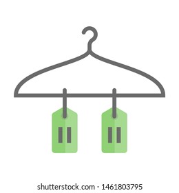 Tag hanger icon. Flat illustration colored vector isolated icons of Retail ecommerce icon set for web