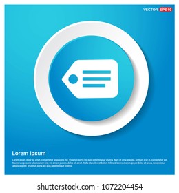 Tag Icon Abstract Blue Web Sticker Button