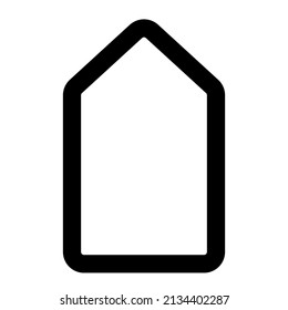 tag up icon with black color