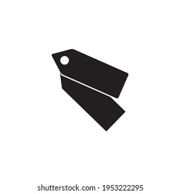 icono de etiqueta en negro y con un diseño plano para que parezca más sencillo. para plantillas, etiquetas o logotipos

