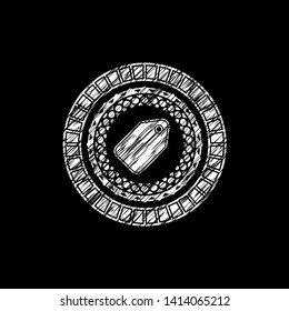 tag icon with chalkboard texture