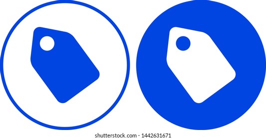 Tag icon in circle. Vector illustration