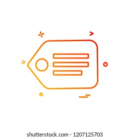 Tag icon design vector