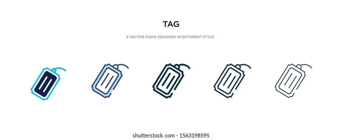 tag icon in different style vector illustration. two colored and black tag vector icons designed in filled, outline, line and stroke style can be used for web, mobile, ui