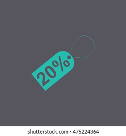 tag icon, Flat design style eps 10