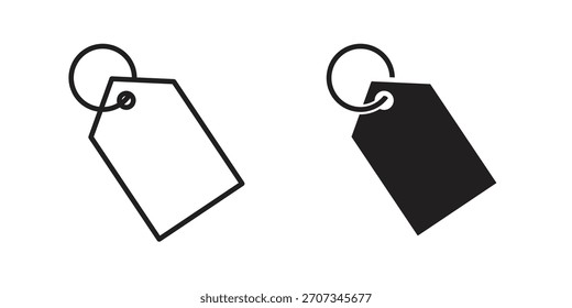 Icono de etiqueta. Colección de estilo de trazo y plano. símbolo simple