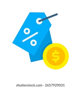 Tag Icon Flat Vector Illustration