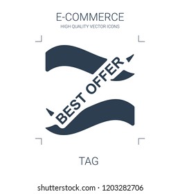 tag icon. high quality filled tag icon on white background. from e commerce collection flat trendy vector tag symbol. use for web and mobile