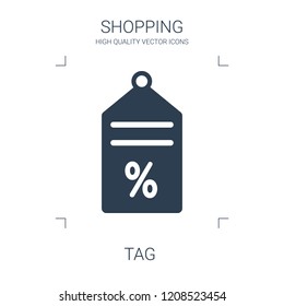 tag icon. high quality filled tag icon on white background. from shopping collection flat trendy vector tag symbol. use for web and mobile