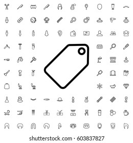 Tag icon illustration isolated vector sign symbol. barbershop icons vector set.