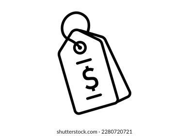 Tag icon illustration. icon related to shopping. Line icon style. Simple vector design editable