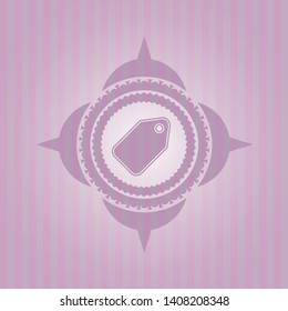 tag icon inside badge with pink background