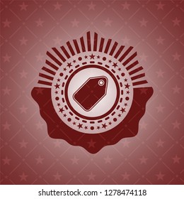 tag icon inside badge with red background