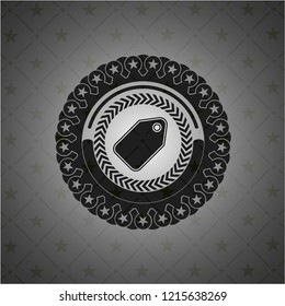tag icon inside black emblem