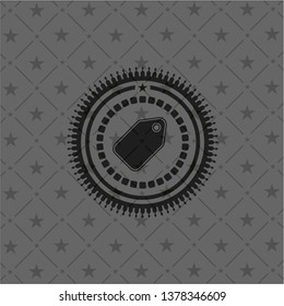 tag icon inside black emblem