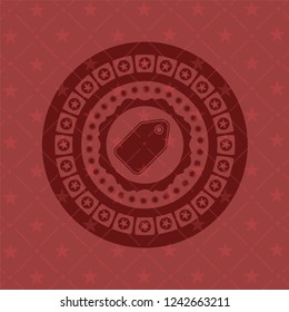 tag icon inside red icon or emblem