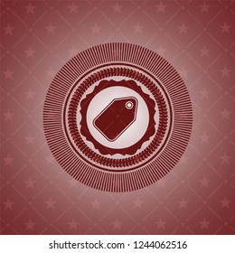 tag icon inside red icon or emblem