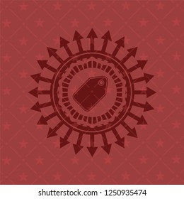 tag icon inside red emblem