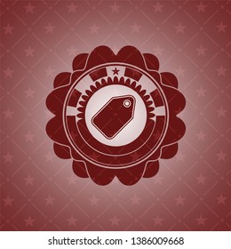 tag icon inside red emblem