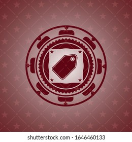 tag icon inside red icon or emblem