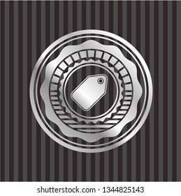 tag icon inside silver badge