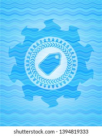 tag icon inside water badge.