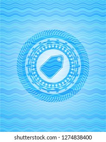 tag icon inside water representation style badge.