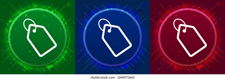 Tag icon isolated on elegant modern design abstract buttons set illustration