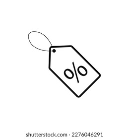 Tag-Symbol. Etikett. Preis. Vektorgrafik auf weißem Hintergrund.