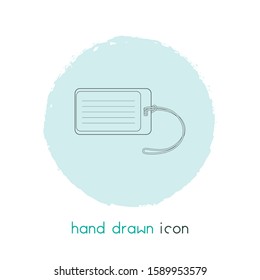 Tag icon line element. Vector illustration of tag icon line isolated on clean background for your web mobile app logo design.
