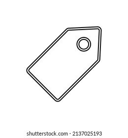 Icono de etiqueta en estilo de línea
