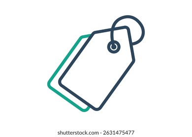 Tag icon. line icon style. icon related to branding. business elements vector illustration