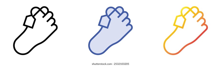 tag icon. Linear, Blue Fill and Gradient Style Design Isolated On White Background