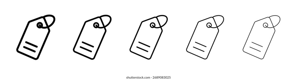 Icono de la etiqueta para el concepto móvil y el Diseño web.