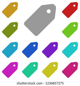 tag icon in multi color. Simple glyph vector of web set for UI and UX, website or mobile application