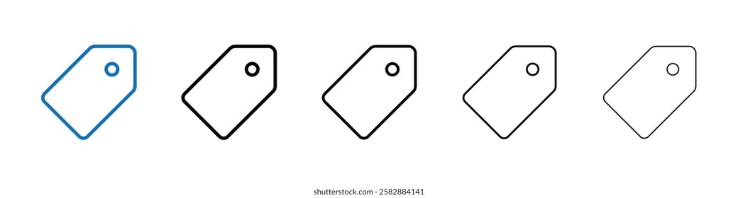 Tag Icon Outline vector logo for web ui