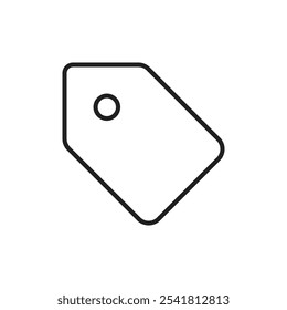 Tag icon Outline vector for web ui