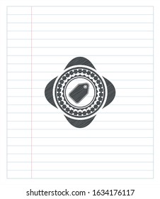 tag icon penciled. Vector Illustration. Detailed.