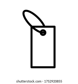 Tag icon, price label symbol. label icon with cord