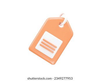 Tag icon sale vector element transparent render