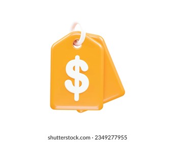 Tag icon sale vector element transparent render