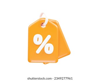 Tag icon sale vector element transparent render
