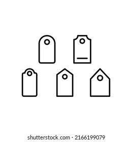 Tag Icon Set Vector Symbol Design Illustration