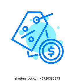 Icono de etiqueta en forma de Ilustración vectorial