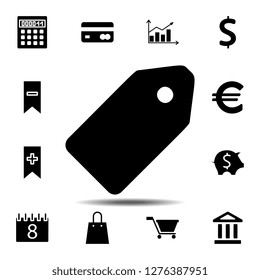 tag icon. Simple glyph vector element of web, minimalistic icons set for UI and UX, website or mobile application