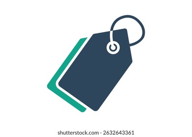 Tag icon. solid icon style. icon related to branding. business elements vector illustration