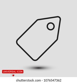 tag icon, stock vector illustration flat design style